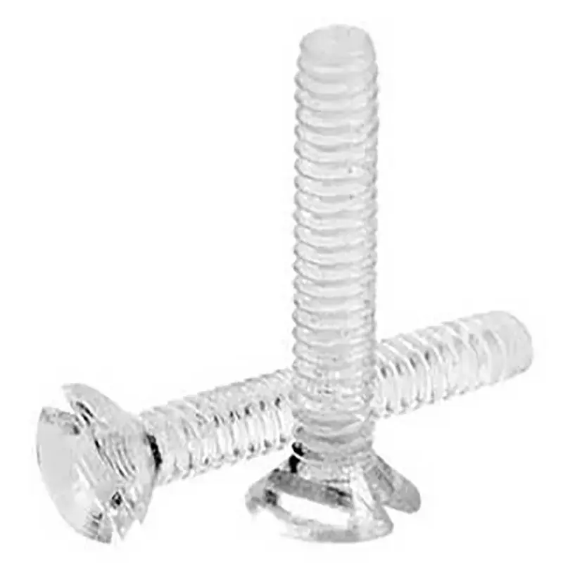 SR02APC - Tornillo de cabeza plana ranurado transparente 82